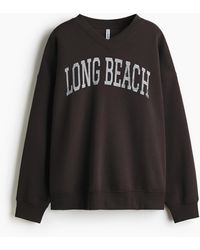 H&M - Oversized Sweater Met V-hals - Lyst