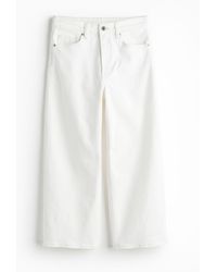 H&M - Petite Length Wide High Cropped Jeans - Lyst