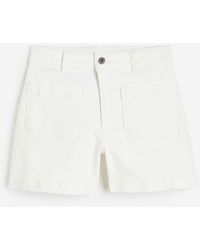 Short en jean H&M en coloris Blanc | Lyst