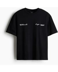 H&M - Bedrucktes T-Shirt in Loose Fit - Lyst