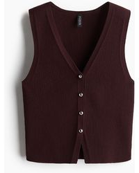 H&M - Pull sans manches à boutons - Lyst