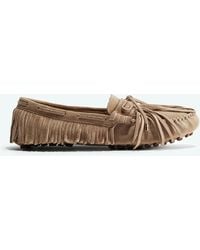 H&M - Veloursleder-Loafer mit Fransen - Lyst