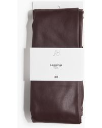 H&M - Legging Met Coating - Lyst