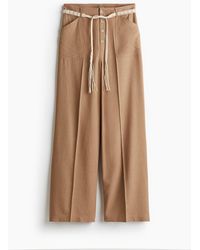 H&M - Hose aus Leinenmix mit Bindegürtel - Lyst