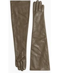 H&M - Lange Lederhandschuhe - Lyst