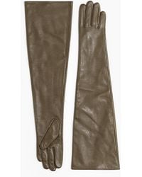 H&M - Lange Lederhandschuhe - Lyst