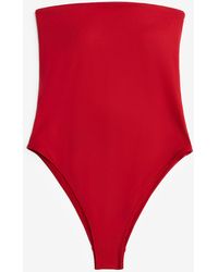H&M - Bandeau-Badeanzug mit wattierten Cups und High Leg - Lyst