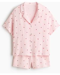 H&M - Pyjama Van Katoenen Mousseline - Lyst