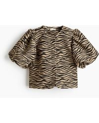 H&M - Blouse Met Ballonmouwen - Lyst