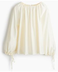 H&M - Bluse mit Kordelzugdetails - Lyst