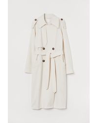 H&M Zweireihiger Trenchcoat - Weiß