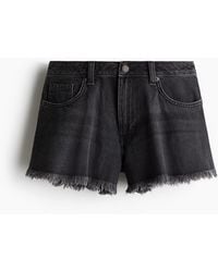 H&M - Denimshorts mit Fransenkanten - Lyst