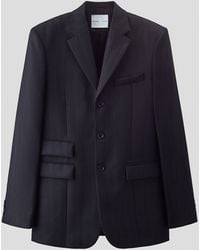 H&M - Lang Single-breasted Colbert Van Wol - Lyst