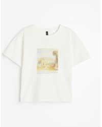 H&M - T-Shirt mit Print - Lyst