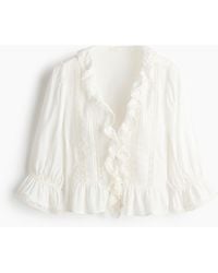 H&M - Blouse Met Kant - Lyst