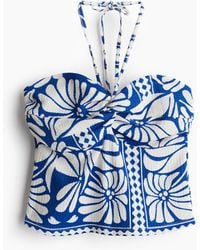 H&M - Kurzes Neckholder-Top - Lyst