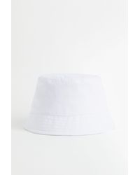 H&M Anglerhut aus Baumwolltwill - Weiß