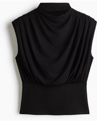 H&M - Top Met Turtleneck Van Viscose - Lyst