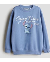 H&M - Sweat Oversize Avec Motif Imprimé - Lyst