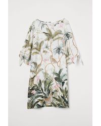 H&M Tie-sleeved Dress - White