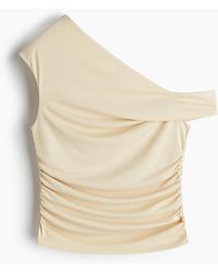 H&M - Drapiertes One-Shoulder-Top - Lyst