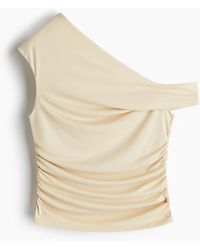 H&M - Gedrapeerde One-shouldertop - Lyst