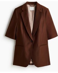 H&M - Blazer Met Korte Mouwen - Lyst