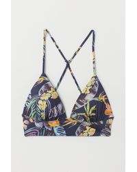 H&M Push-up Triangle Bikini Top - Blue