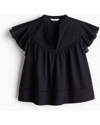 H&M - Bluse aus Dobby-Stoff - Lyst