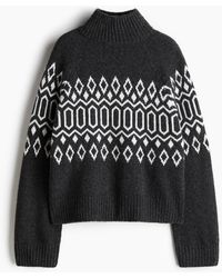 H&M - Jacquard-Pullover mit Turtleneck - Lyst