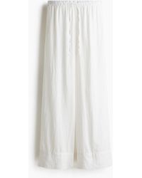 H&M - Pantalon Large En Lin Mélangé - Lyst