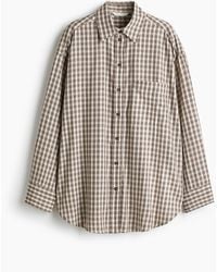H&M - Oversized Katoenen Overhemdblouse - Lyst