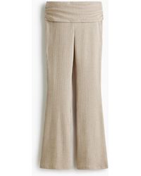 H&M - Legging en maille côtelée avec ceinture repliée - Lyst