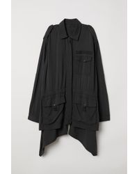 H&M Weite Twilljacke - Schwarz