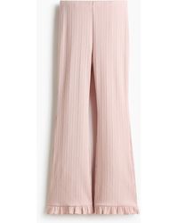 H&M - Ausgestellte Hose aus Rippstrick - Lyst