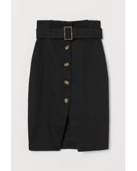 H&M Jupe paper bag - Noir