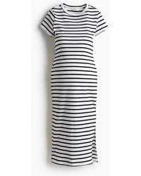 H&M - MAMA Geripptes T-Shirt-Kleid - Lyst