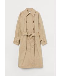 H&M Cotton Trenchcoat - Natural