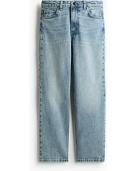 H&M - Slim Straight Regular Waist Ankle Jeans - Lyst