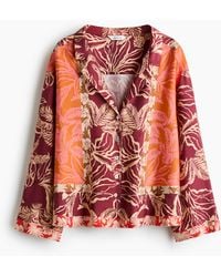 H&M - Casual Overhemdblouse Van Viscose - Lyst
