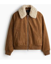 H&M - Jacke mit Teddyfleece-Kragen - Lyst