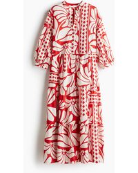 H&M - Halflange Strokenjurk - Lyst
