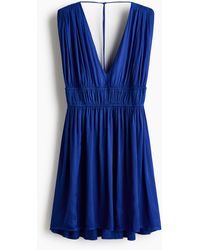 H&M - Drapiertes Kleid mit Bindedetails - Lyst
