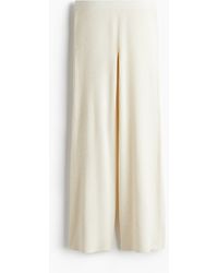 H&M - Weite Hose aus Rippstrick - Lyst