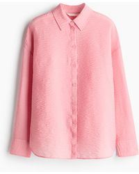 H&M - Oversized Overhemdblouse - Lyst