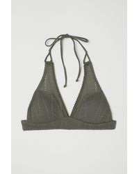 H&M Triangel-Bikinitop - Grün