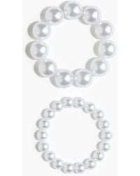 H&M - Lot De 2 Bracelets Avec Perles Fantaisie - Lyst