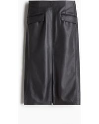 H&M - Jupe Crayon En Tissu Enduit - Lyst
