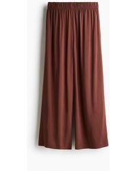 H&M - Cropped Pull-on Broek - Lyst