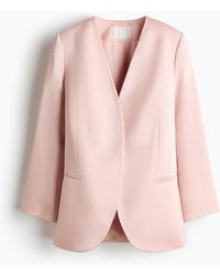 H&M - Kraagloze Satijnen Blazer - Lyst
